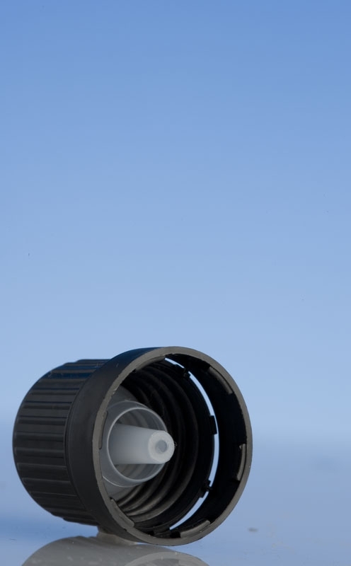 18mm Dripulator Cap, Black, Slow - Click Image to Close